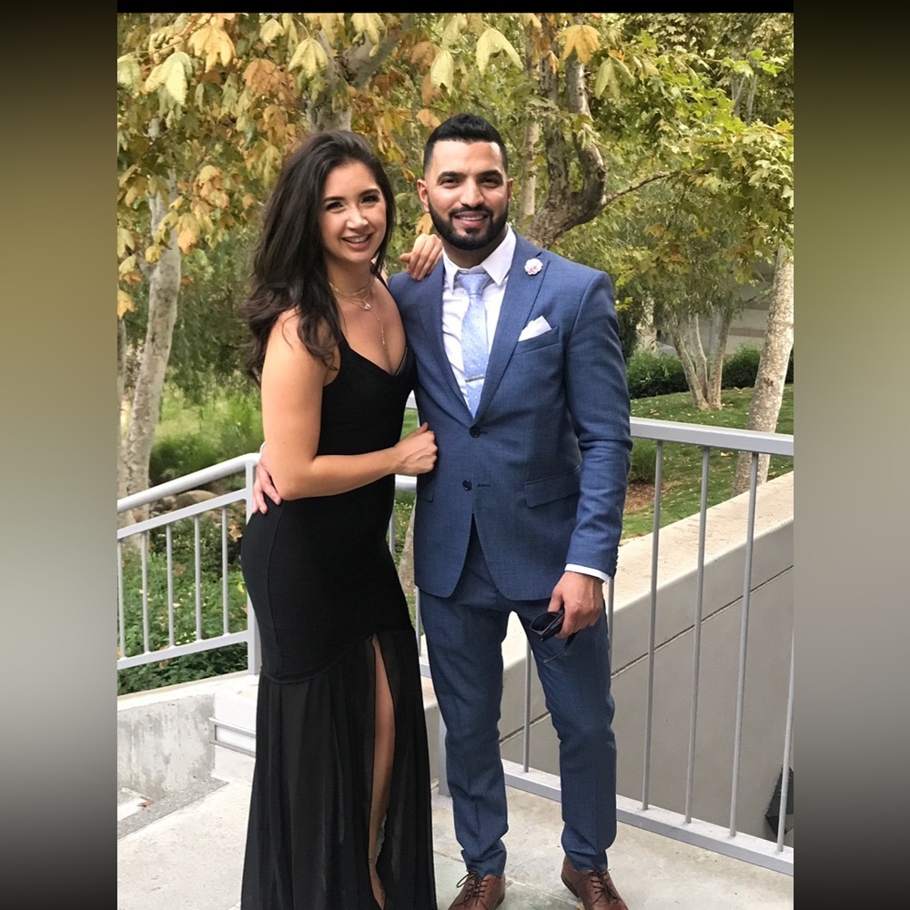 BEBE Sexy bandage with shear bottom mermaid dress